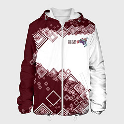 Куртка с капюшоном мужская Сноуборд горы зовут, цвет: 3D-белый