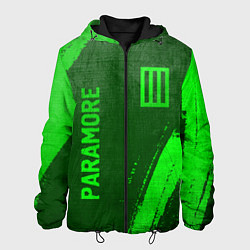 Куртка с капюшоном мужская Paramore - green gradient вертикально, цвет: 3D-черный