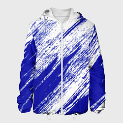Куртка с капюшоном мужская The color is white and blue, цвет: 3D-белый