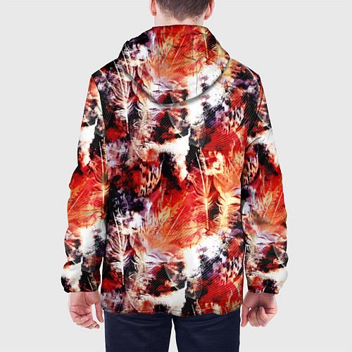 Мужская куртка Огненные перья / 3D-Черный – фото 4