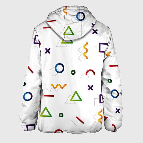 Мужская куртка Геометрический хаос / 3D-Белый – фото 2
