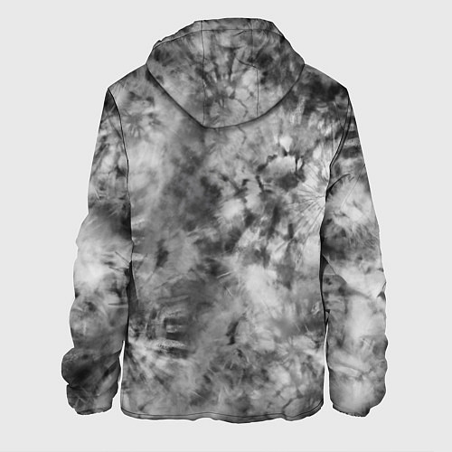 Мужская куртка Серый тай дай - абстракция / 3D-Белый – фото 2