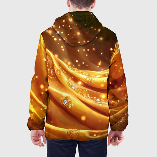 Мужская куртка Золотая ткань с блестками / 3D-Черный – фото 4