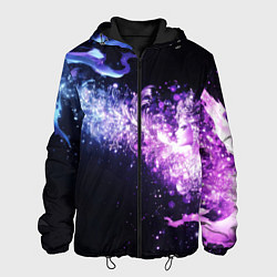 Мужская куртка Фиолетово-синяя абстрактная волна
