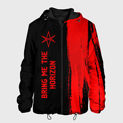 Куртка с капюшоном мужская Bring Me the Horizon - red gradient по-вертикали, цвет: 3D-черный
