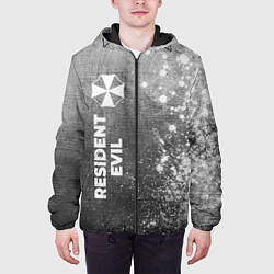 Куртка с капюшоном мужская Resident Evil - grey gradient по-вертикали, цвет: 3D-черный — фото 2