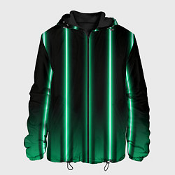 Куртка с капюшоном мужская Neon turquoise, цвет: 3D-черный