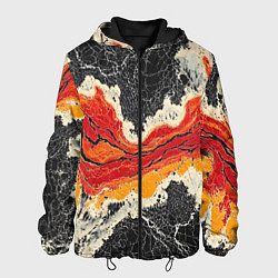 Мужская куртка Красно-черная потертая текстура