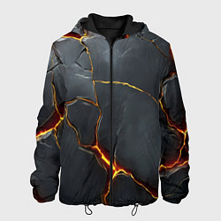 Мужская куртка Серая текстура с золотым изломом