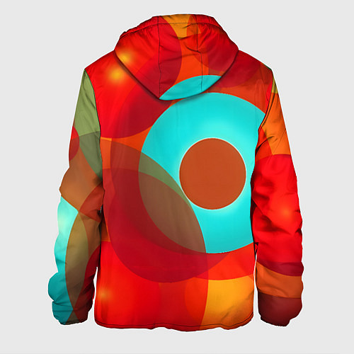 Мужская куртка Оптическая абстракция с кругами / 3D-Белый – фото 2