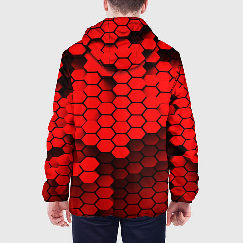Мужская куртка BMW карбоновая абстракция / 3D-Черный – фото 4