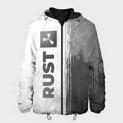 Куртка с капюшоном мужская Rust - white gradient по-вертикали, цвет: 3D-черный