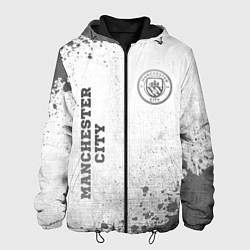 Куртка с капюшоном мужская Manchester City - white gradient вертикально, цвет: 3D-черный
