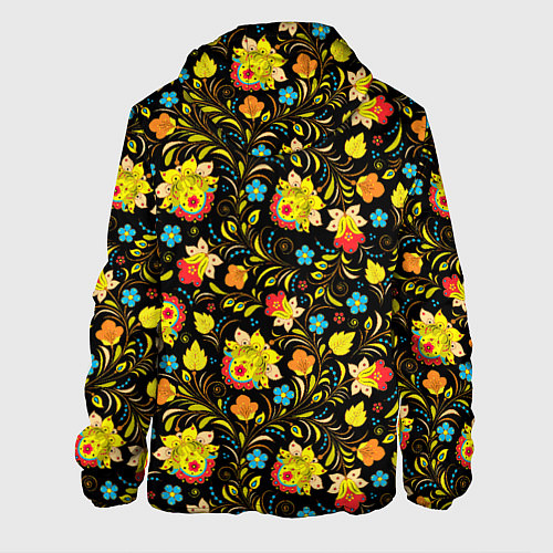 Мужская куртка Хохлома цветы / 3D-Белый – фото 2