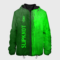 Куртка с капюшоном мужская Slipknot - green gradient по-вертикали, цвет: 3D-черный