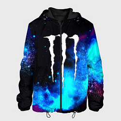 Куртка с капюшоном мужская Monster energy космос, цвет: 3D-черный