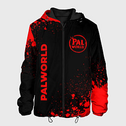 Куртка с капюшоном мужская Palworld - red gradient вертикально, цвет: 3D-черный