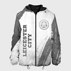 Куртка с капюшоном мужская Leicester City - white gradient вертикально, цвет: 3D-черный