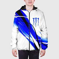 Куртка с капюшоном мужская Monster energy линии абстракции, цвет: 3D-черный — фото 2