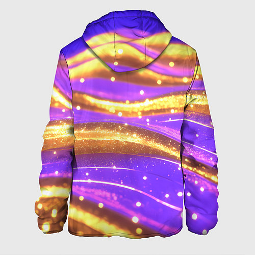 Мужская куртка Блестящая волнистая текстура / 3D-Белый – фото 2