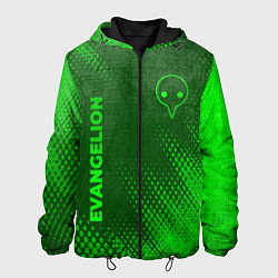 Мужская куртка Evangelion - green gradient вертикально