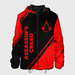 Куртка с капюшоном мужская Assassins Creed - red gradient вертикально, цвет: 3D-черный