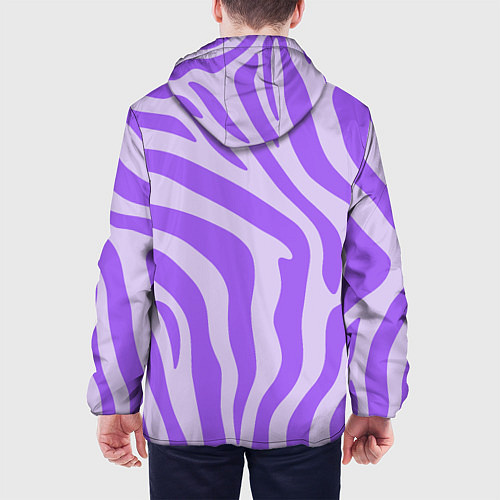 Мужская куртка Лавандовый тигровый паттерн / 3D-Черный – фото 4