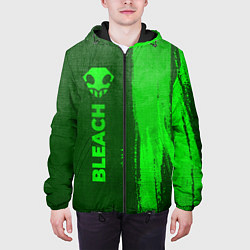 Куртка с капюшоном мужская Bleach - green gradient по-вертикали, цвет: 3D-черный — фото 2