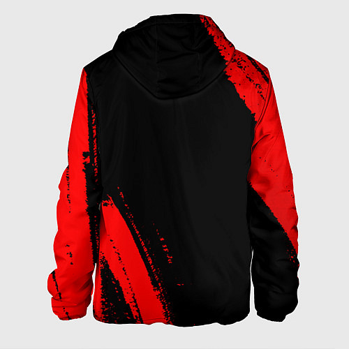 Мужская куртка Akira - red gradient вертикально / 3D-Черный – фото 2