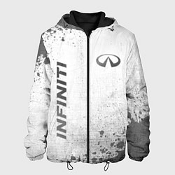 Куртка с капюшоном мужская Infiniti - white gradient вертикально, цвет: 3D-черный