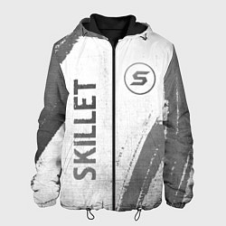 Куртка с капюшоном мужская Skillet - white gradient вертикально, цвет: 3D-черный