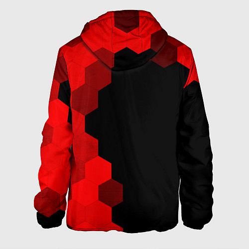 Мужская куртка Jaguar - red gradient по-вертикали / 3D-Черный – фото 2