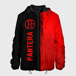 Куртка с капюшоном мужская Pantera - red gradient по-вертикали, цвет: 3D-черный