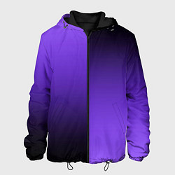 Мужская куртка Чёрно-сиреневый градиент пополам