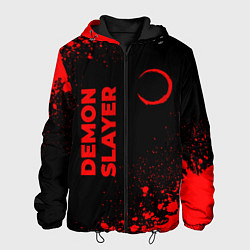 Мужская куртка Demon Slayer - red gradient вертикально