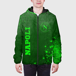 Куртка с капюшоном мужская Napoli - green gradient вертикально, цвет: 3D-черный — фото 2