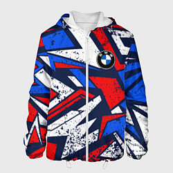 Куртка с капюшоном мужская BMW - m colors, цвет: 3D-белый