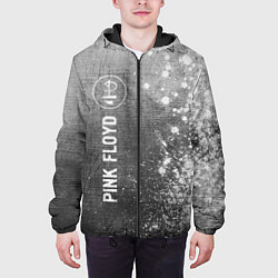 Куртка с капюшоном мужская Pink Floyd - grey gradient по-вертикали, цвет: 3D-черный — фото 2