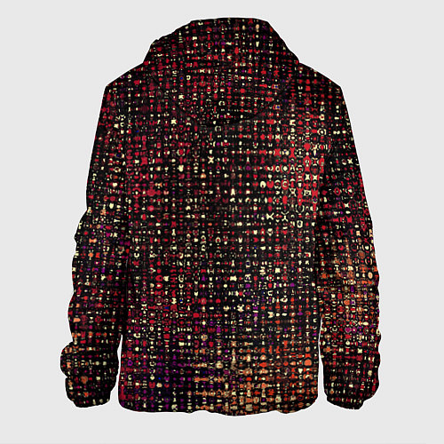 Мужская куртка Тёмный красный абстрактный мелкий паттерн / 3D-Черный – фото 2