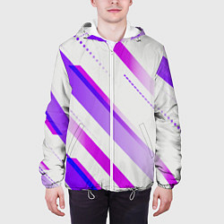 Куртка с капюшоном мужская Color white pink, цвет: 3D-белый — фото 2
