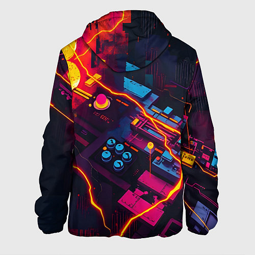 Мужская куртка Техническая абстракция / 3D-Белый – фото 2