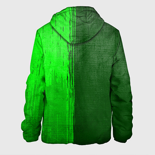 Мужская куртка Apex Legends - green gradient по-вертикали / 3D-Черный – фото 2