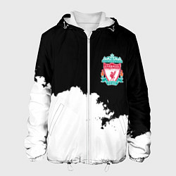 Куртка с капюшоном мужская Liverpool черно белый, цвет: 3D-белый