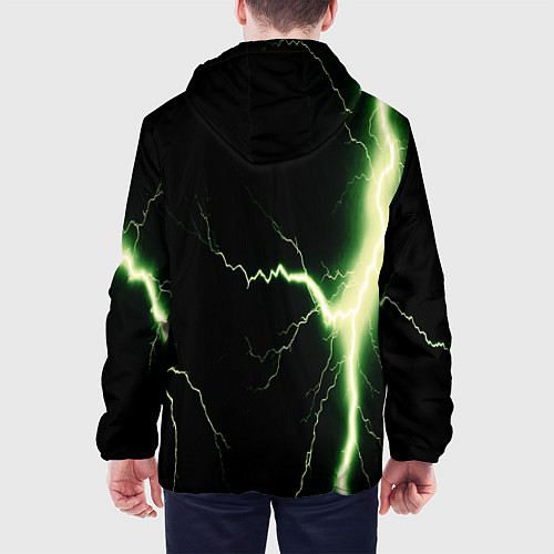 Мужская куртка Lightning yellow текстура / 3D-Черный – фото 4