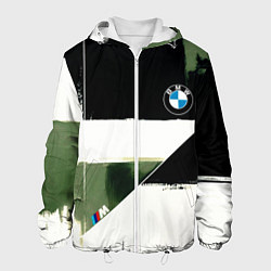 Куртка с капюшоном мужская BMW логотип, цвет: 3D-белый
