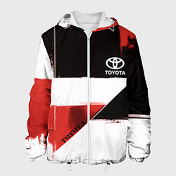 Куртка с капюшоном мужская Toyota логотип, цвет: 3D-белый