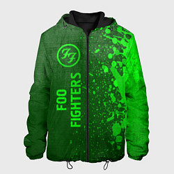 Куртка с капюшоном мужская Foo Fighters - green gradient по-вертикали, цвет: 3D-черный