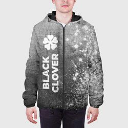 Куртка с капюшоном мужская Black Clover - grey gradient по-вертикали, цвет: 3D-черный — фото 2