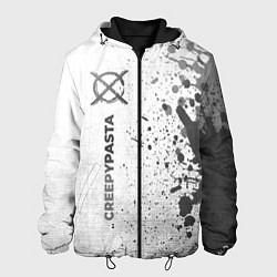 Куртка с капюшоном мужская CreepyPasta - white gradient по-вертикали, цвет: 3D-черный