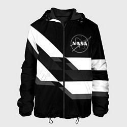 Куртка с капюшоном мужская Nasa геометрия полосы, цвет: 3D-черный